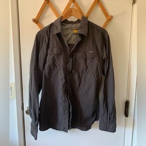 3 Eddie Bauer Size L Long Sleeve Button Up Technical Shirts
